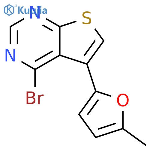 Thieno[2,3-d]pyrimidine, 4-bromo-5-(5-methyl-2-furanyl)- structure