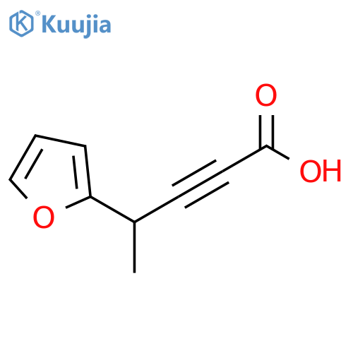 2-Pentynoic acid, 4-(2-furanyl)- structure