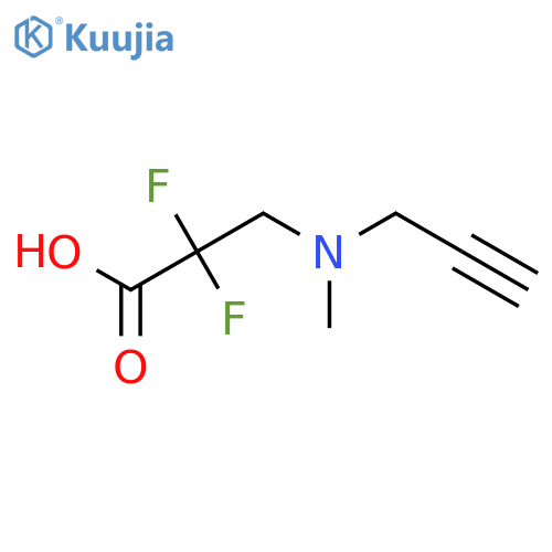 2,2-Difluoro-3-[methyl(prop-2-yn-1-yl)amino]propanoic acid structure