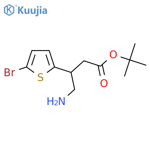 Tert-butyl 4-amino-3-(5-bromothiophen-2-yl)butanoate structure