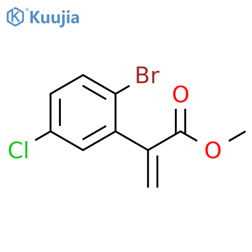 Benzeneacetic acid, 2-bromo-5-chloro-α-methylene-, methyl ester structure