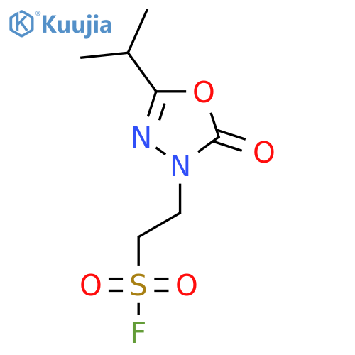 2-[2-Oxo-5-(propan-2-yl)-2,3-dihydro-1,3,4-oxadiazol-3-yl]ethane-1-sulfonyl fluoride structure