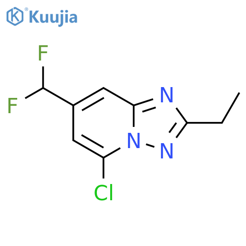 5-chloro-7-(difluoromethyl)-2-ethyl-1,2,4triazolo1,5-apyridine structure