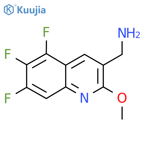(5,6,7-Trifluoro-2-methoxyquinolin-3-yl)methanamine structure