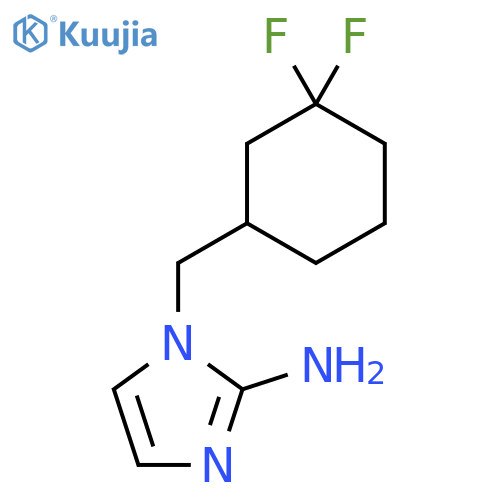 1-(3,3-difluorocyclohexyl)methyl-1H-imidazol-2-amine structure
