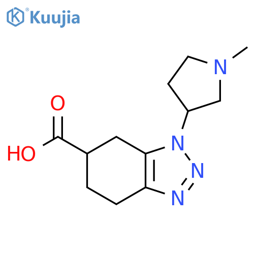 1H-Benzotriazole-6-carboxylic acid, 4,5,6,7-tetrahydro-1-(1-methyl-3-pyrrolidinyl)- structure