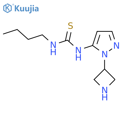 1-1-(azetidin-3-yl)-1H-pyrazol-5-yl-3-butylthiourea structure