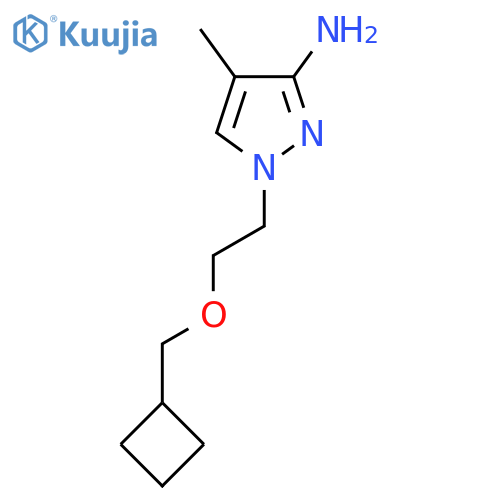 1-2-(cyclobutylmethoxy)ethyl-4-methyl-1H-pyrazol-3-amine structure