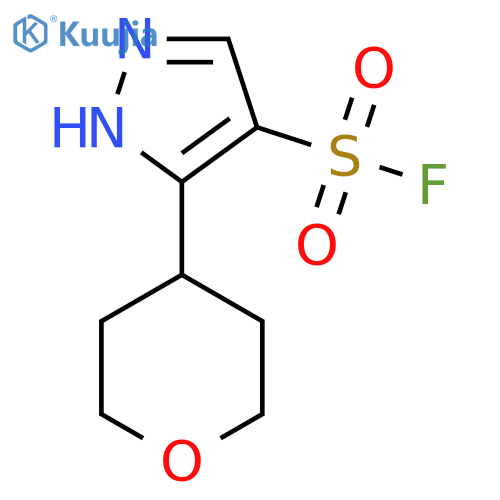 3-(oxan-4-yl)-1H-pyrazole-4-sulfonyl fluoride structure