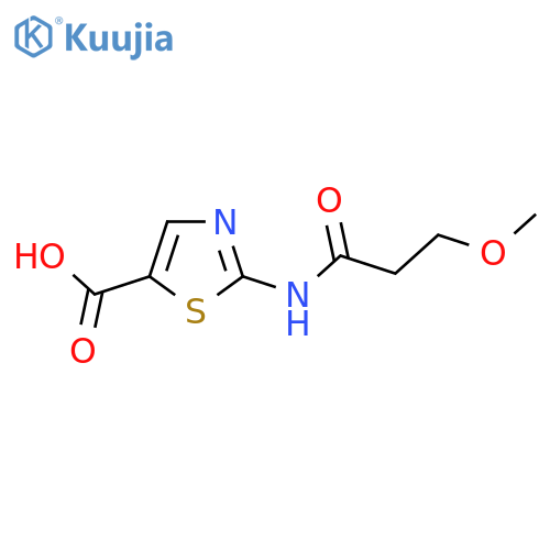 2-(3-methoxypropanamido)-1,3-thiazole-5-carboxylic acid structure