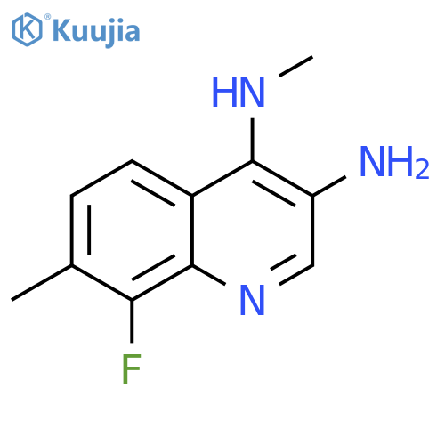 3,4-Quinolinediamine, 8-fluoro-N4,7-dimethyl- structure