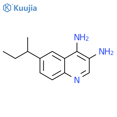 3,4-Quinolinediamine, 6-(1-methylpropyl)- structure