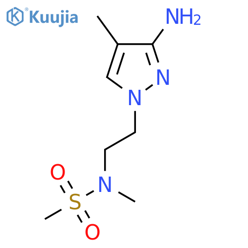 N-2-(3-amino-4-methyl-1H-pyrazol-1-yl)ethyl-N-methylmethanesulfonamide structure