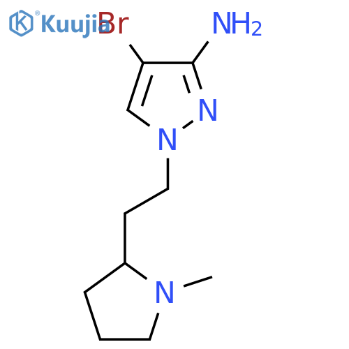 4-bromo-1-2-(1-methylpyrrolidin-2-yl)ethyl-1H-pyrazol-3-amine structure