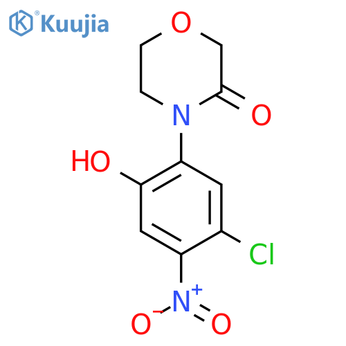 4-(5-chloro-2-hydroxy-4-nitrophenyl)morpholin-3-one structure
