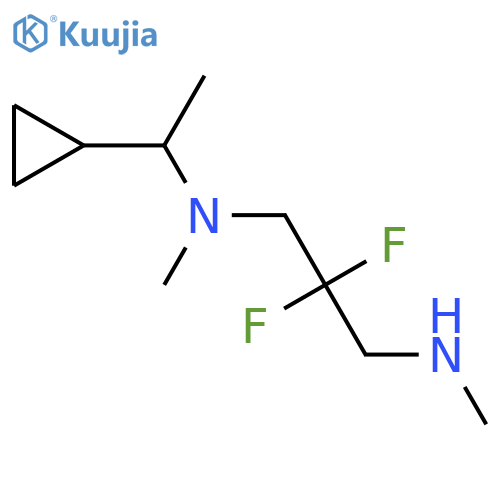 N-(1-cyclopropylethyl)-2,2-difluoro-N,N'-dimethylpropane-1,3-diamine structure
