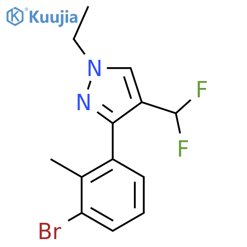 3-(3-bromo-2-methylphenyl)-4-(difluoromethyl)-1-ethyl-1H-pyrazole structure