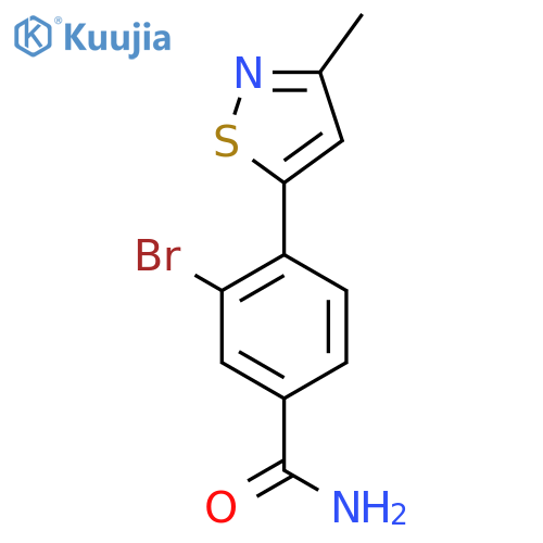3-Bromo-4-(3-methyl-1,2-thiazol-5-yl)benzamide structure