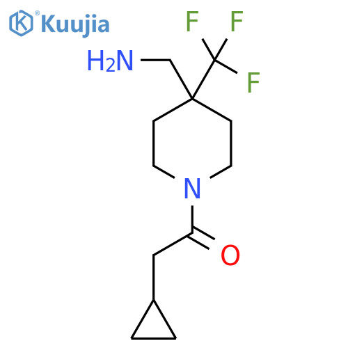 1-[4-(Aminomethyl)-4-(trifluoromethyl)piperidin-1-yl]-2-cyclopropylethan-1-one structure
