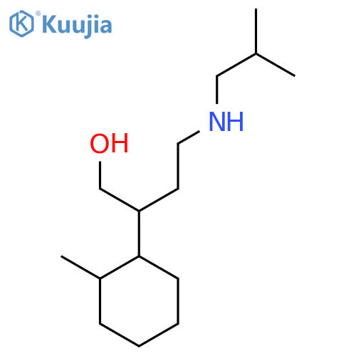 2-(2-Methylcyclohexyl)-4-[(2-methylpropyl)amino]butan-1-ol structure