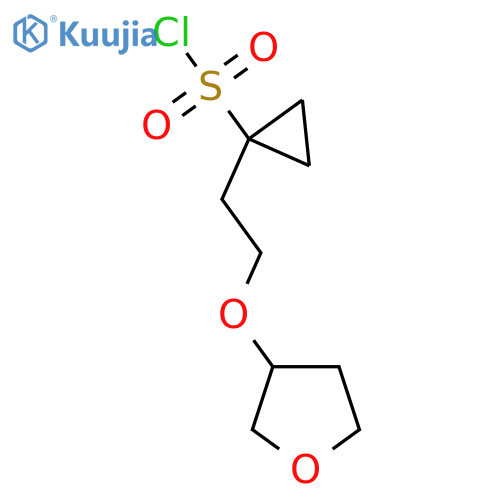 1-2-(oxolan-3-yloxy)ethylcyclopropane-1-sulfonyl chloride structure