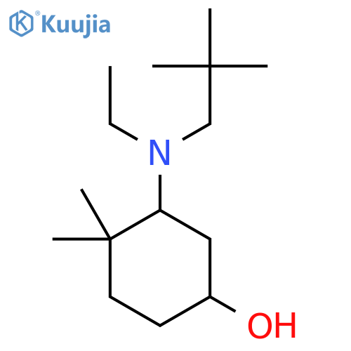 3-[(2,2-Dimethylpropyl)(ethyl)amino]-4,4-dimethylcyclohexan-1-ol structure