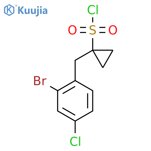 1-(2-bromo-4-chlorophenyl)methylcyclopropane-1-sulfonyl chloride structure