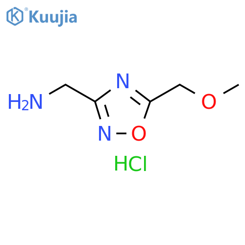 5-(methoxymethyl)-1,2,4-oxadiazol-3-ylmethanamine hydrochloride structure
