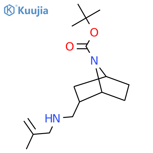 tert-butyl 2-{(2-methylprop-2-en-1-yl)aminomethyl}-7-azabicyclo2.2.1heptane-7-carboxylate structure