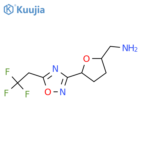{5-[5-(2,2,2-Trifluoroethyl)-1,2,4-oxadiazol-3-yl]oxolan-2-yl}methanamine structure