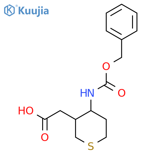 2-(4-{[(Benzyloxy)carbonyl]amino}thian-3-yl)acetic acid structure