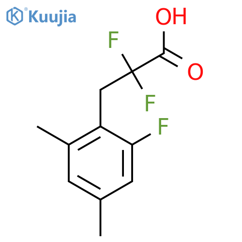 2,2-difluoro-3-(2-fluoro-4,6-dimethylphenyl)propanoic acid structure