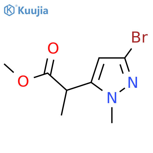 methyl 2-(3-bromo-1-methyl-1H-pyrazol-5-yl)propanoate structure