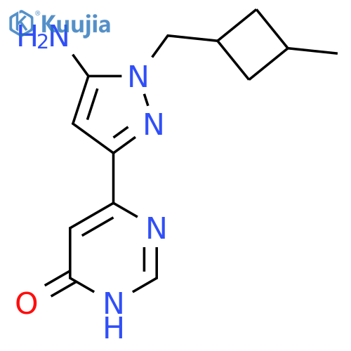 6-{5-amino-1-(3-methylcyclobutyl)methyl-1H-pyrazol-3-yl}pyrimidin-4-ol structure