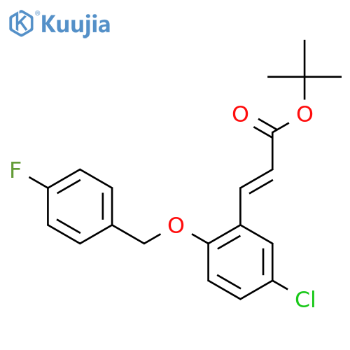 tert-butyl (2E)-3-{5-chloro-2-[(4-fluorophenyl)methoxy]phenyl}prop-2-enoate structure