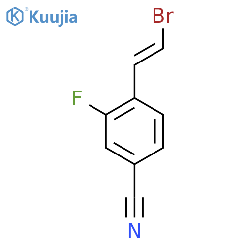 4-(2-Bromoethenyl)-3-fluorobenzonitrile structure