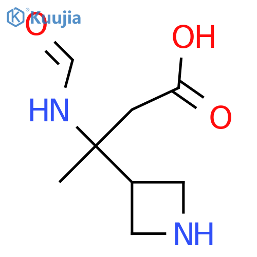 3-(azetidin-3-yl)-3-formamidobutanoic acid structure