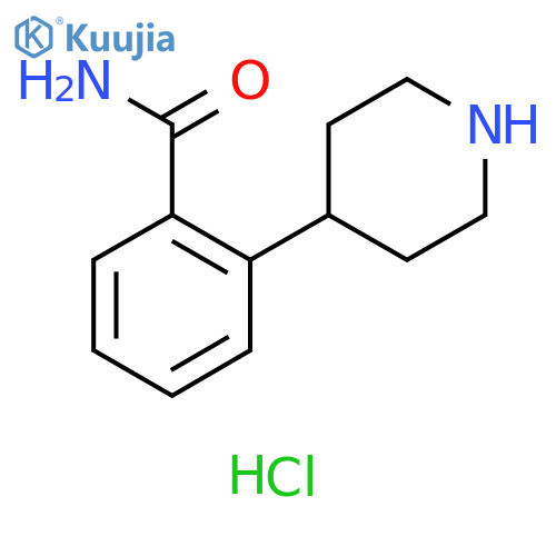 2-(4-piperidyl)benzamide;hydrochloride structure