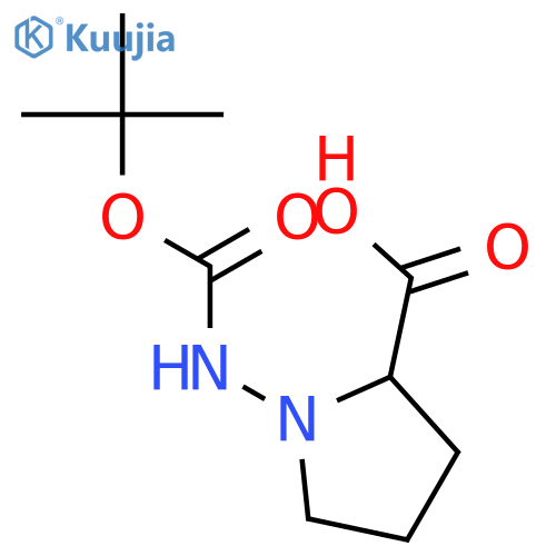 D-Proline,1-[[(1,1-dimethylethoxy)carbonyl]amino]- structure