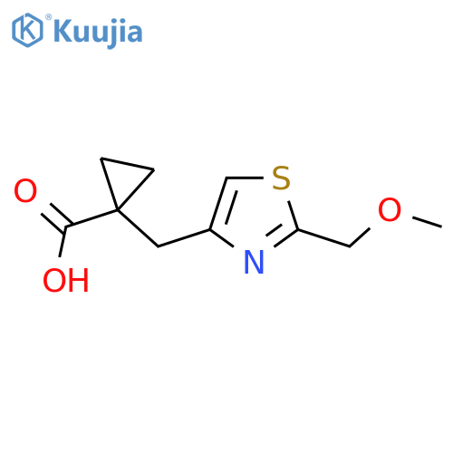 1-{2-(methoxymethyl)-1,3-thiazol-4-ylmethyl}cyclopropane-1-carboxylic acid structure