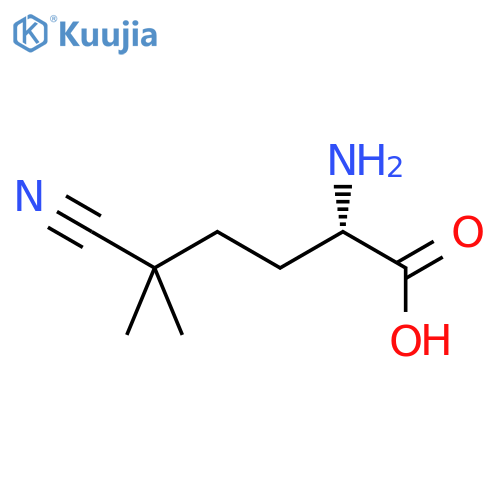 (2S)-2-amino-5-cyano-5,5-dimethylpentanoic acid structure