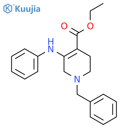 Ethyl 1-Benzyl-5-(phenylamino)-1,2,3,6-tetrahydropyridine-4-carboxylate structure
