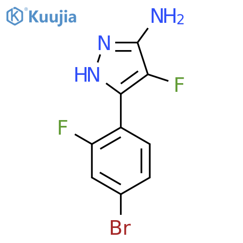3-(4-bromo-2-fluorophenyl)-4-fluoro-1H-pyrazol-5-amine structure