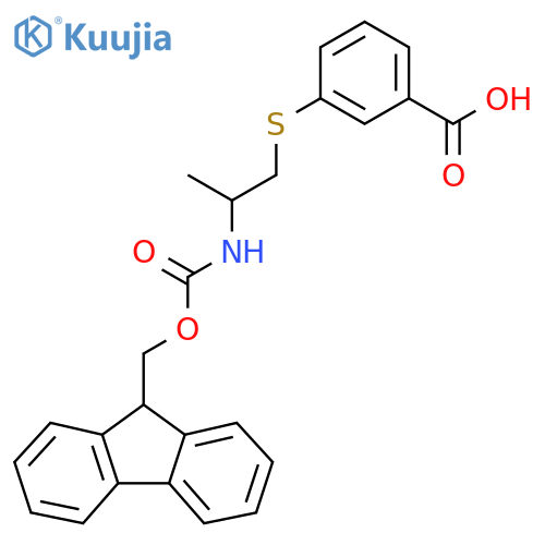 3-{2-({(9H-fluoren-9-yl)methoxycarbonyl}amino)propylsulfanyl}benzoic acid structure