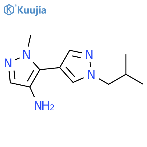 1-methyl-5-1-(2-methylpropyl)-1H-pyrazol-4-yl-1H-pyrazol-4-amine structure