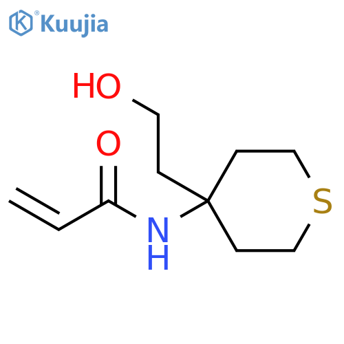 N-4-(2-hydroxyethyl)thian-4-ylprop-2-enamide structure