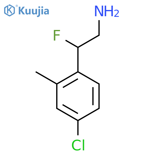 2-(4-Chloro-2-methylphenyl)-2-fluoroethan-1-amine structure