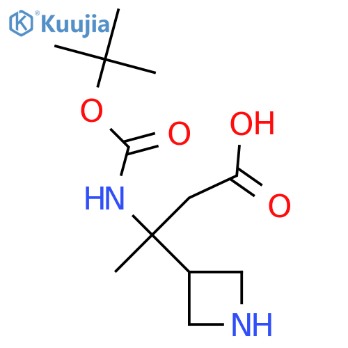 3-(azetidin-3-yl)-3-{(tert-butoxy)carbonylamino}butanoic acid structure