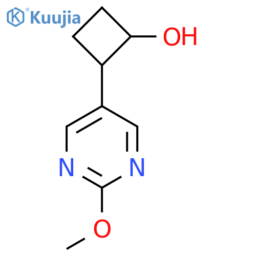 2-(2-methoxypyrimidin-5-yl)cyclobutan-1-ol structure
