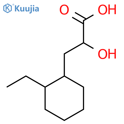 3-(2-ethylcyclohexyl)-2-hydroxypropanoic acid structure